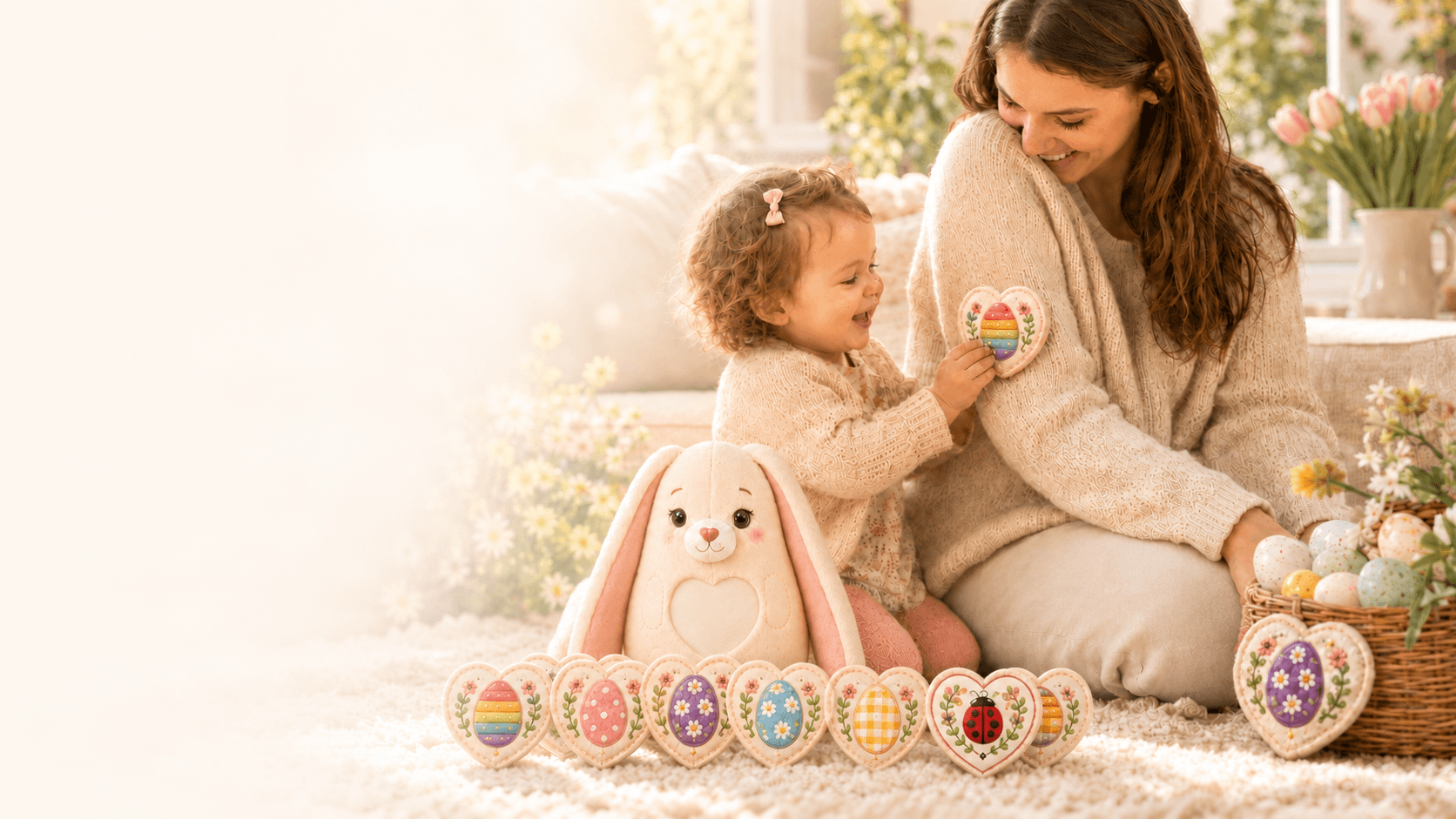 A parent and child sharing a Tummy Bunny keepsake moment