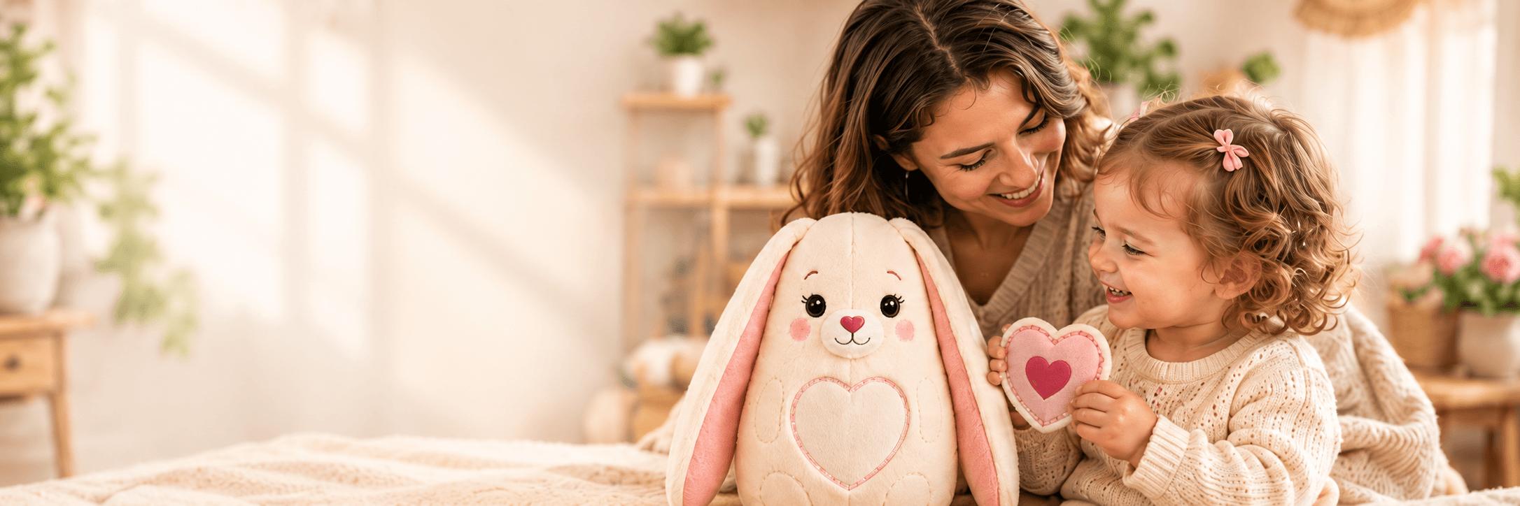 A parent and child sharing a Tummy Bunny keepsake moment